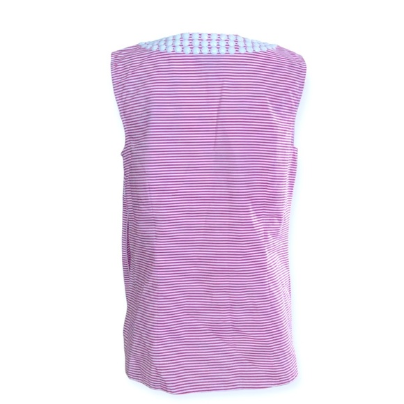 Talbots Striped Beaded Neckline Blouse - Picture 2 of 3